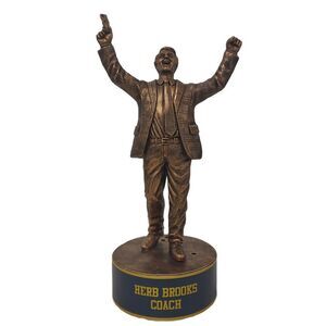 Herb Brooks (Miracle On Ice) 8" Tall Bronze Talking Figurine by Kollectico